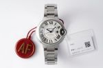 Cartier Ballon Bleu 33MM Stainless Steel Strap Women White Watch
